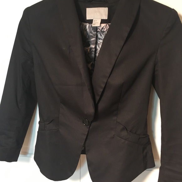 H&M Black Jacket with Bow Trim - Picture 3 of 4